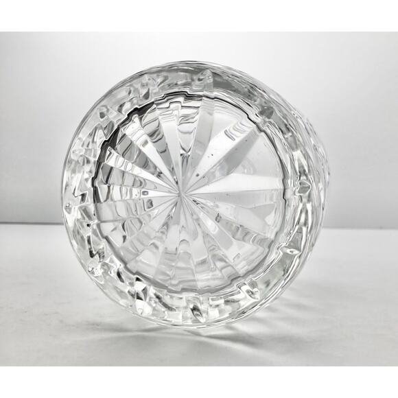 1980s Contemporary Crystal Wine & Spirit Decanter 11 1/4” 30oz, Fan & X Cuts - Picture 6 of 6